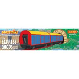 hornby - playtrains - express goods 2 x closed wagon pack (r9316) oo gauge