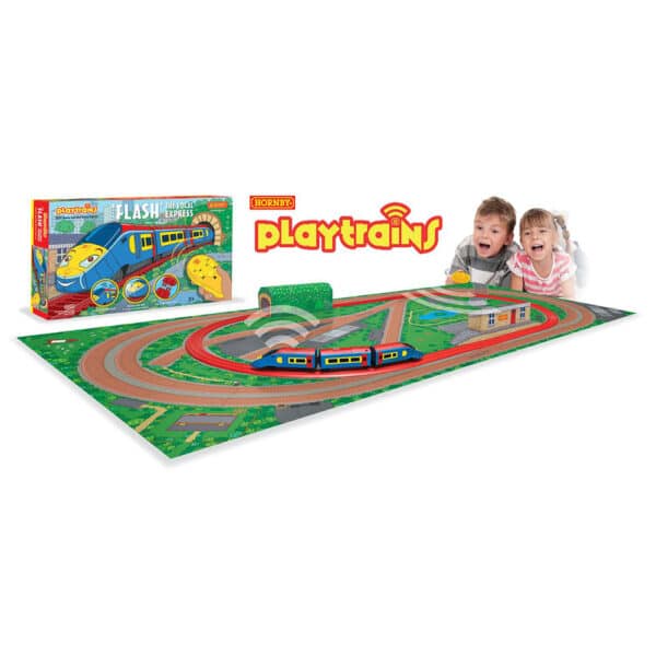 hornby - playtrains - flash the local express remote controlled battery train set (r9332m) oo gauge