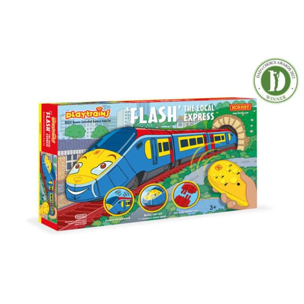 hornby - playtrains - flash the local express remote controlled battery train set (r9332m) oo gauge