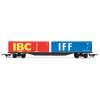 hornby - railroad br, ffa container wagon, with two 30' containers (r6425) oo gauge