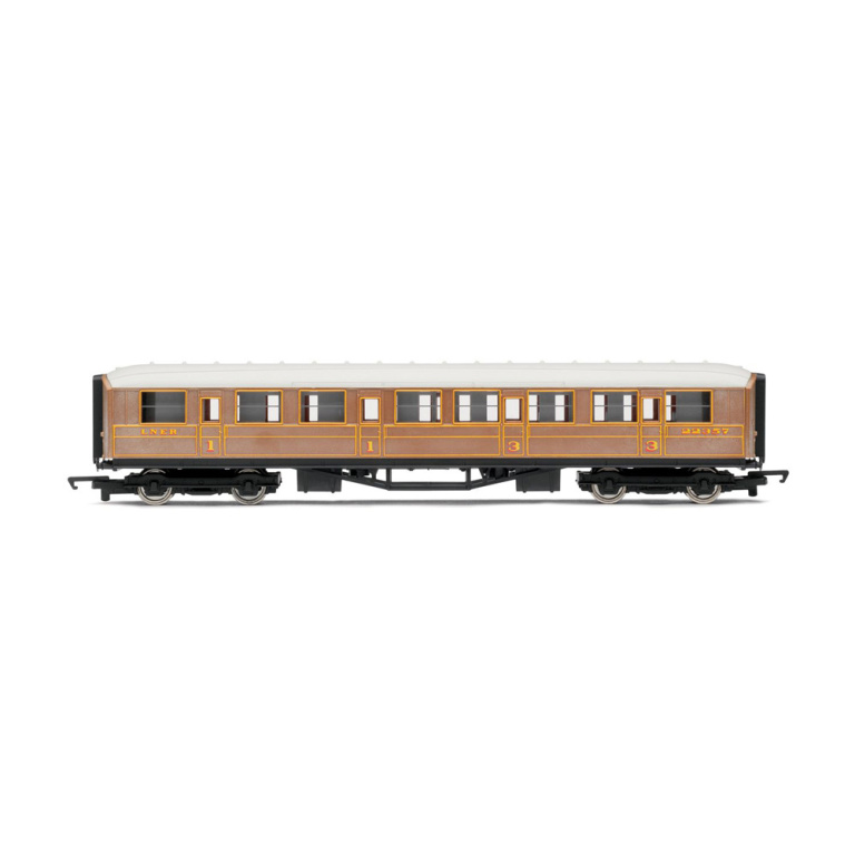 hornby - railroad lner, composite coach (r4332) oo gauge
