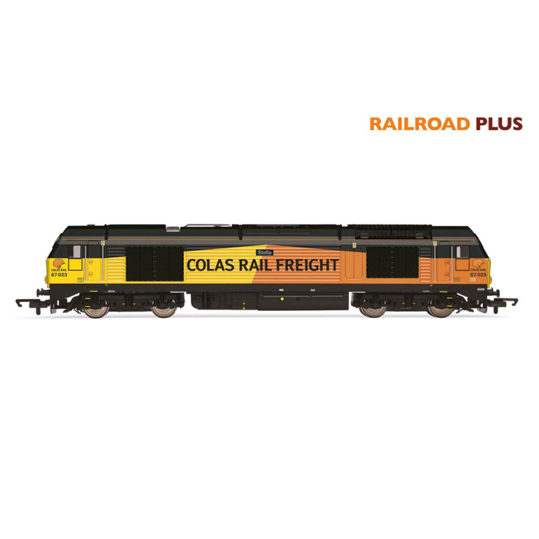 hornby - railroad plus colas rail, class 67, 'stella' co-co (r30184) oo gauge