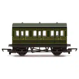 hornby - railroad sr, four-wheel coach (r4672) oo gauge