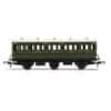 hornby - sr, 6 wheel coach, 3rd class, fitted lights, 1908 (r40132) oo gauge