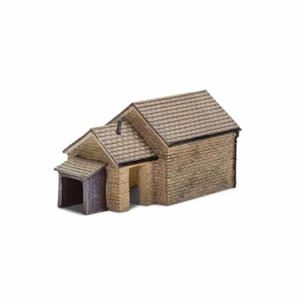 hornby - stone bus stop (r7272) oo gauge