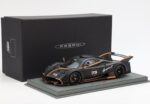 Pagani Huayra R Matt Black and Carbon - Limited Edition - 1:18 Scale Resin Model by BBR (with showcase)