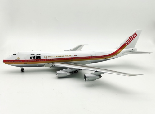IF742RJ1218P - 1/200 ALIA - ROYAL JORDANIAN AIRLINE BOEING 747-200 JY-AFA  WITH STAND