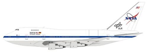 IF747SPSOFIA02 - 1/200 N747NA SOFIA 747SP WITH STAND AND KEY CHAIN