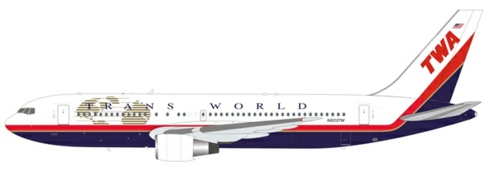 IF762TW0222 - 1/200 TWA BOEING 767-200 N603TW WITH STAND