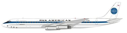IF862PA0922P - 1/200 PAN AM DC-8-62 N1803 WITH STAND