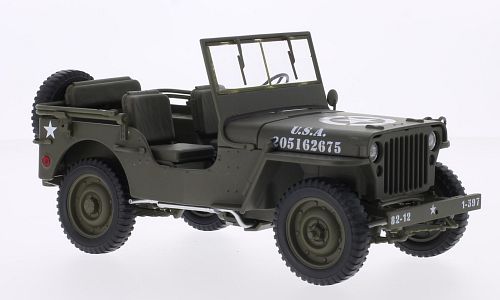 Welly - 1:18 Jeep Willys US Army Open Top 1942 Military Green