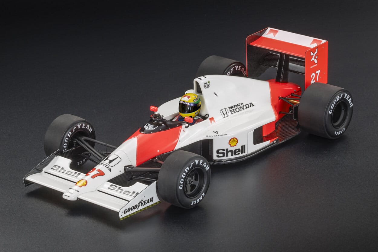 GP Replicas - 1:18 McLaren MP4/5B No.27 Ayrton Senna Winner Italian GP 1990 (with driver figure) - Limited Edition Resin Model