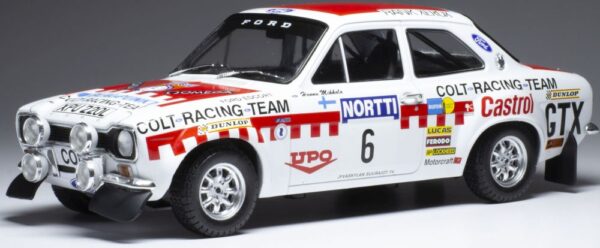 IXO 1:18 Ford Escort Mk I RS1600 #6 Mikkola/Davenport 1000 Lakes Rally 1974 (IXO18RMC141) Diecast Model