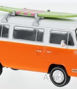 Ixo CLC302 1:43 Volkswagen T2 bus Surfboard Orange 1975 Diecast Model Car