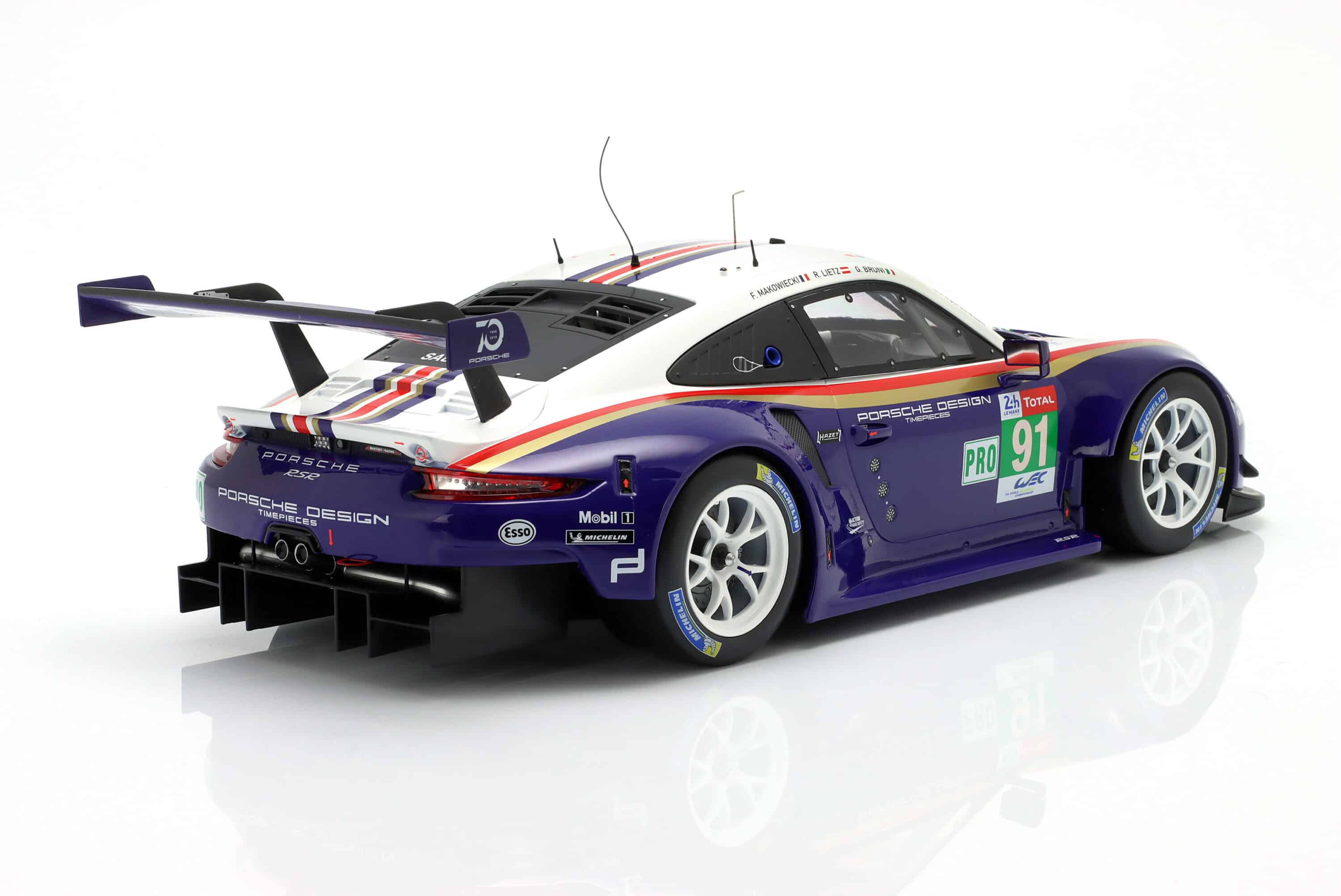 Ixo - 1:12 Porsche 911 (991) RSR No.91 2nd LMGTE Pro 24h Le Mans 2018 - Diecast Model