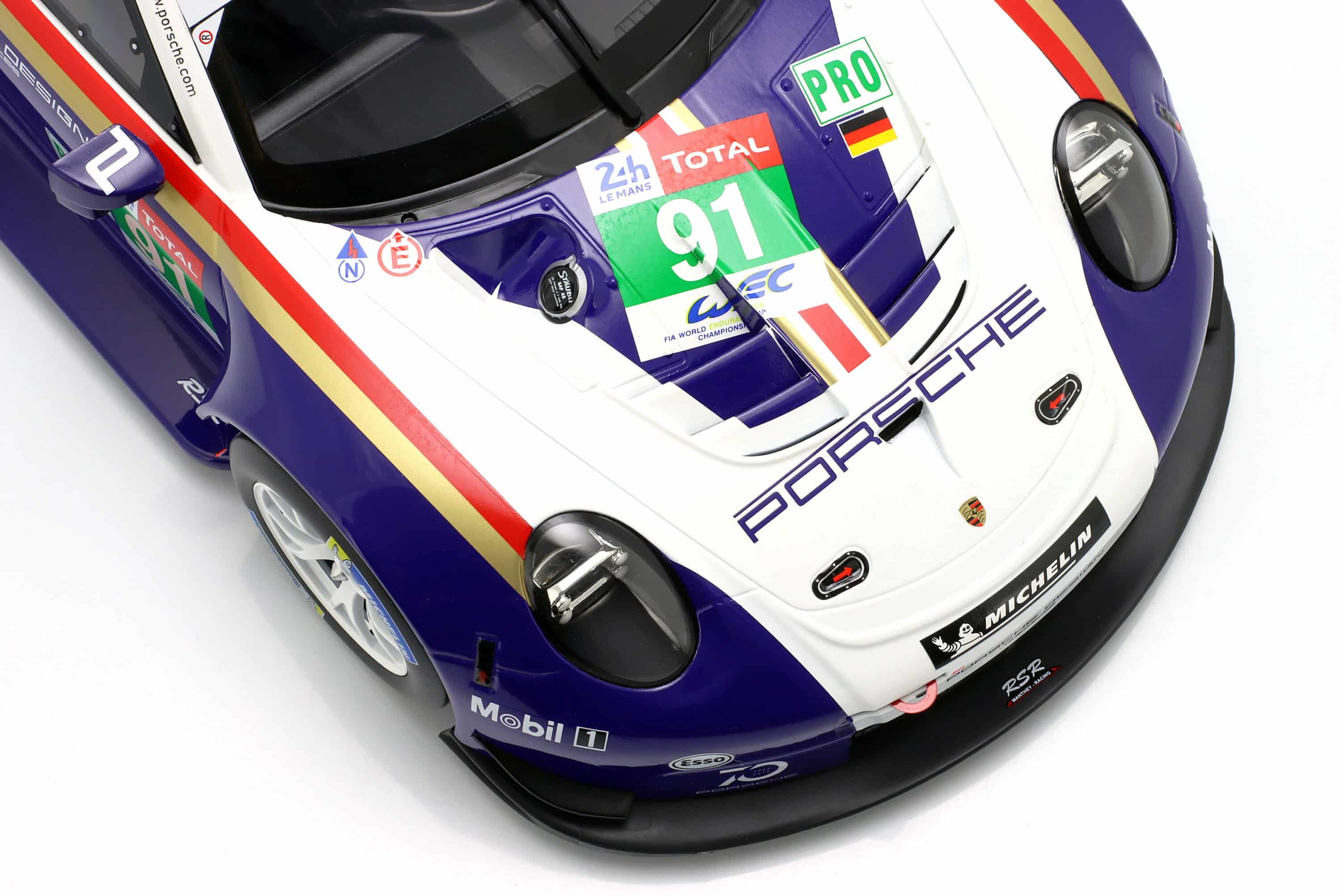 Ixo - 1:12 Porsche 911 (991) RSR No.91 2nd LMGTE Pro 24h Le Mans 2018 - Diecast Model