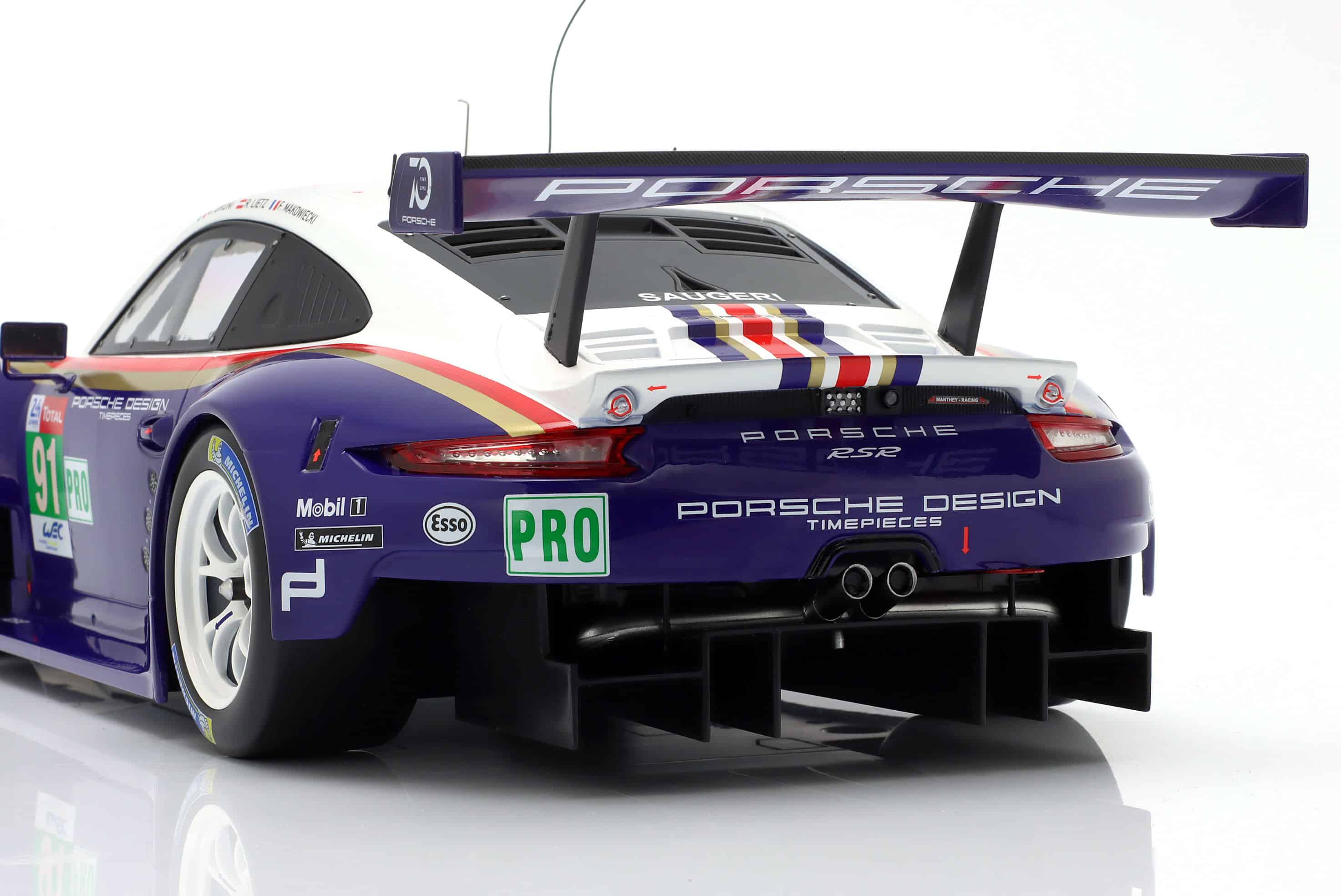 Ixo - 1:12 Porsche 911 (991) RSR No.91 2nd LMGTE Pro 24h Le Mans 2018 - Diecast Model
