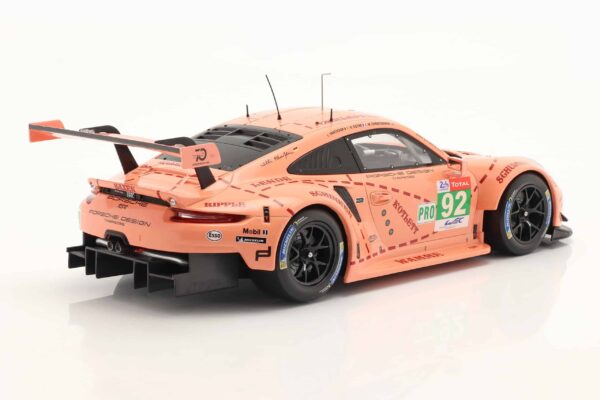Ixo - 1:18 Porsche 911 (991) RSR No.92 24h Le Mans 2018 Class Winner LMGTE Pink Pig - Diecast Model 10 Ixo - 1:18 Porsche 911 (991) RSR No.92 24h Le Mans 2018 Class Winner LMGTE Pink Pig - Diecast Model