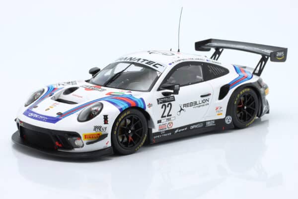 Porsche 911 GT3 R No.22 24h Spa 2021 Martini Racing GPX Bamber, Campbell, Jaminet - 1:18 Scale Diecast Model by Ixo