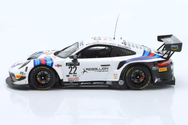 Porsche 911 GT3 R No.22 24h Spa 2021 Martini Racing GPX Bamber, Campbell, Jaminet - 1:18 Scale Diecast Model by Ixo