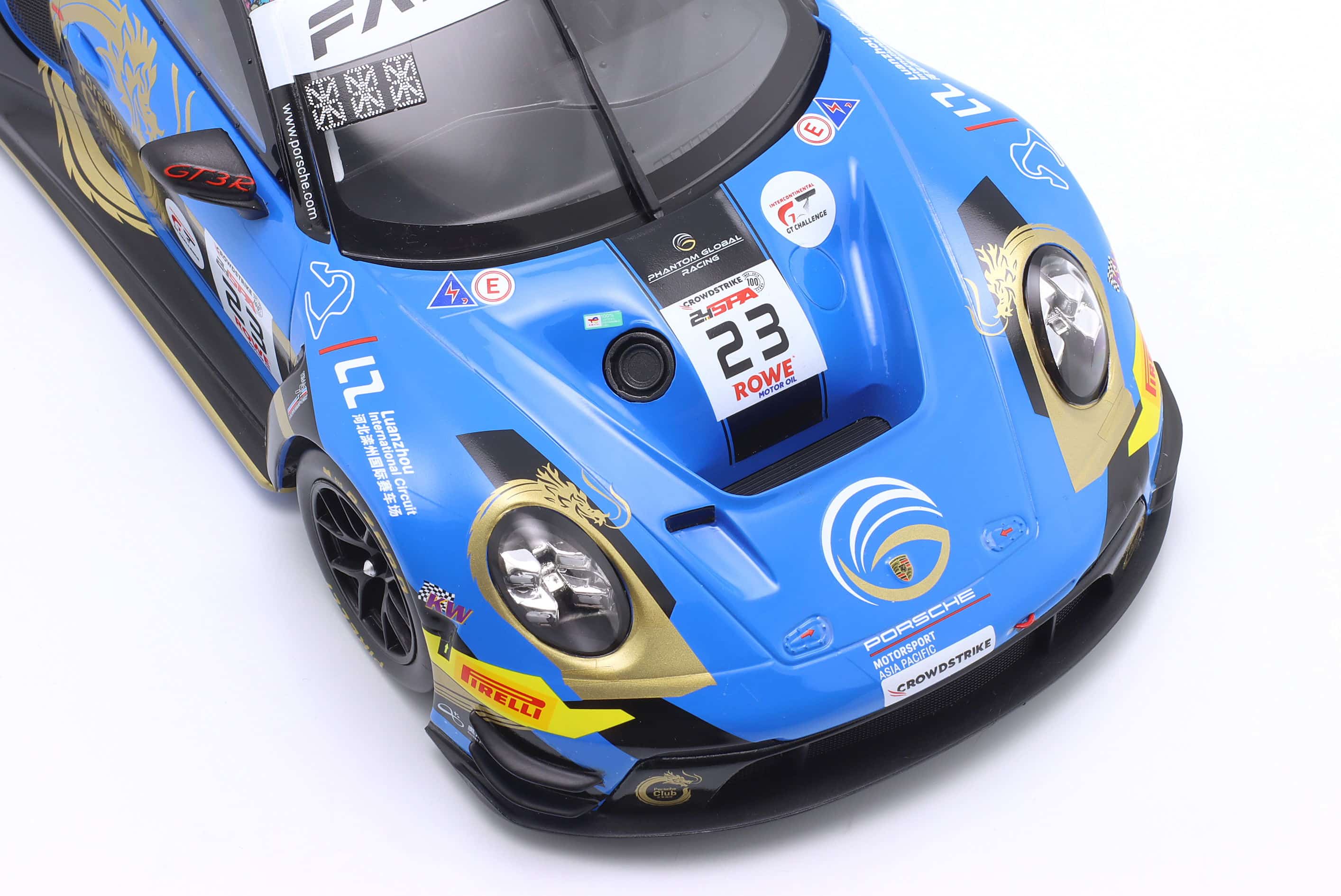 Ixo - 1:18 Porsche 911 GT3 R No.23 24h Spa 2024 Phantom Global - Eriksson, Evans, Preining - Diecast Model 4 ixo_1_18_porsche_911_gt3_r_no23_24h_spa_2024_phant 4