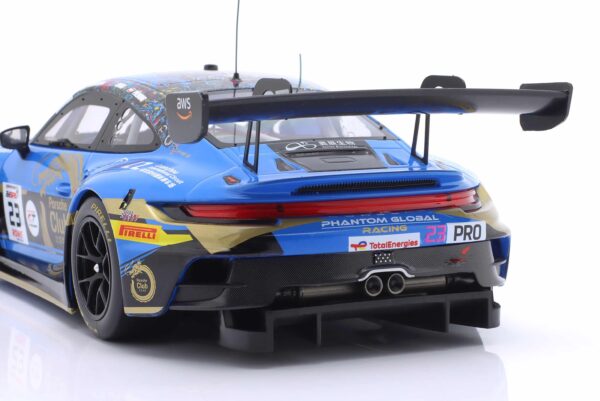 Ixo - 1:18 Porsche 911 GT3 R No.23 24h Spa 2024 Phantom Global - Eriksson, Evans, Preining - Diecast Model 11 ixo_1_18_porsche_911_gt3_r_no23_24h_spa_2024_phant 6