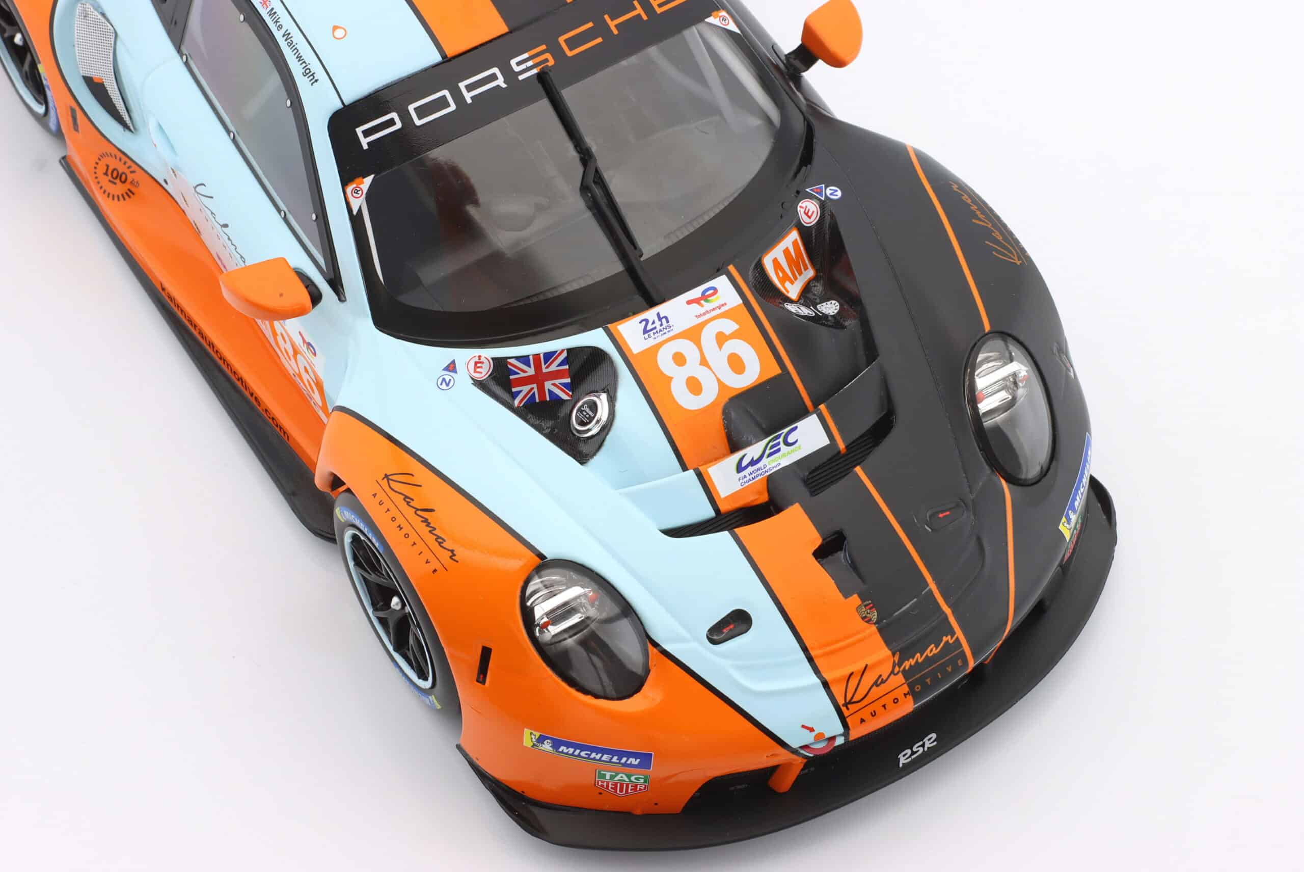 Ixo - 1:18 Porsche 911 RSR-19 Gulf No.86 24h Le Mans 2023 GR Racing - Diecast Model