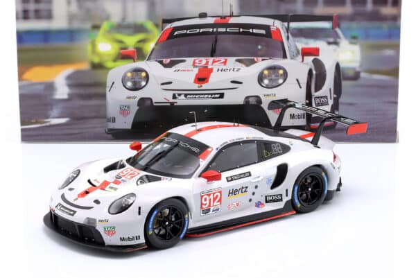 1:18 Porsche 911 RSR No.912 24h Daytona 2020 2nd GTLM Class - Diecast Model by Ixo
