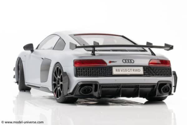 keng fai audi r8 v10 rwd light grey matt diecast model 02