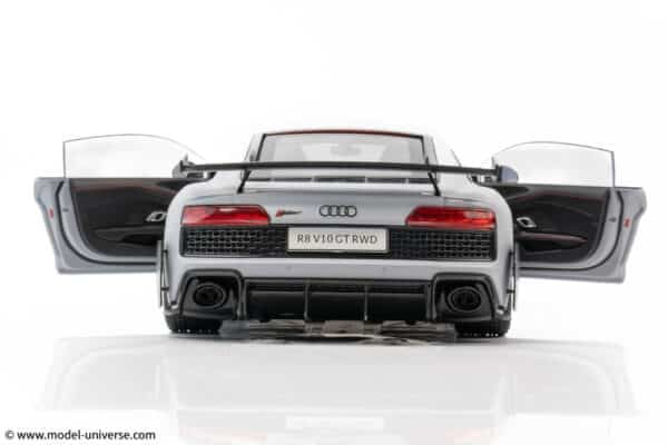 keng fai audi r8 v10 rwd light grey matt diecast model 05