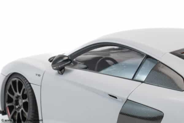 keng fai audi r8 v10 rwd light grey matt diecast model 06