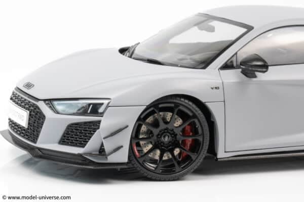 keng fai audi r8 v10 rwd light grey matt diecast model 09