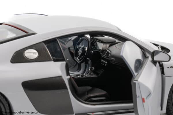 keng fai audi r8 v10 rwd light grey matt diecast model 11