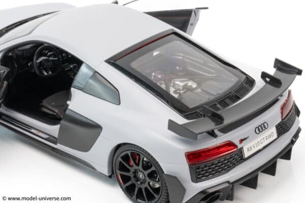 keng fai audi r8 v10 rwd light grey matt diecast model 13