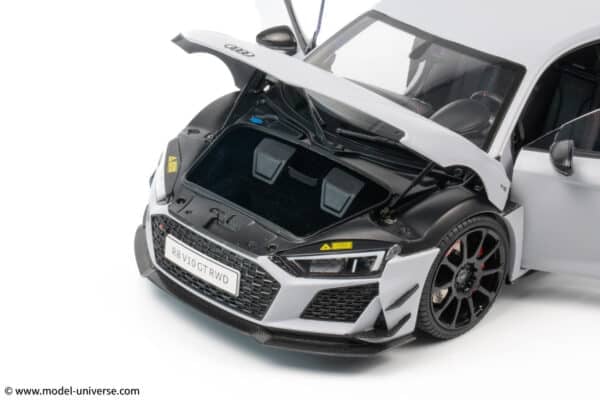 keng fai audi r8 v10 rwd light grey matt diecast model 15