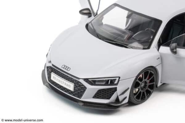 keng fai audi r8 v10 rwd light grey matt diecast model 16