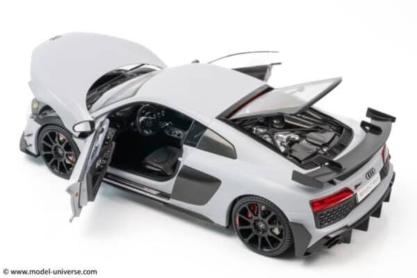 keng fai audi r8 v10 rwd light grey matt diecast model 17