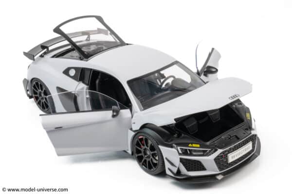 keng fai audi r8 v10 rwd light grey matt diecast model 18