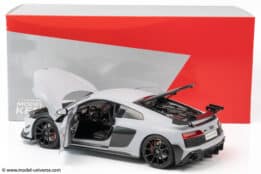 keng fai audi r8 v10 rwd light grey matt diecast model 30