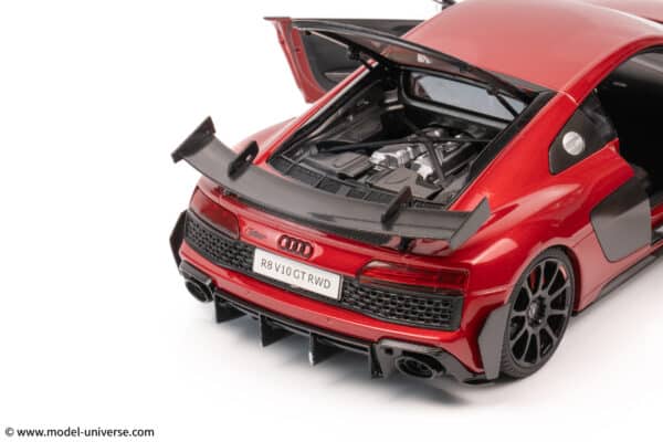 keng fai audi r8 v10 rwd red diecast model 09