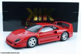 kk scale kkdc180694 ferrari f40 red diecast model 1