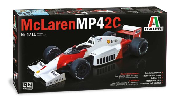 Italeri - 1:12 McLaren MP4/2C Prost/Rosberg 1986 Model Kit (4711)