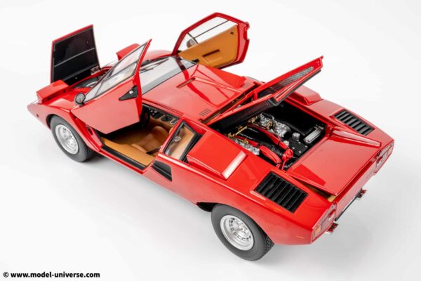 Kyosho - 1:18 Lamborghini Countach LP400 1974 Red - Diecast Model 21 kyosho 08321rt lamborghini countach lp400 s red diecast model 01