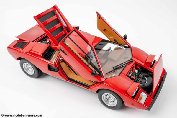 Kyosho - 1:18 Lamborghini Countach LP400 1974 Red - Diecast Model 20 kyosho 08321rt lamborghini countach lp400 s red diecast model 02