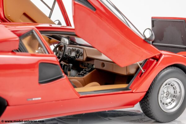 Kyosho - 1:18 Lamborghini Countach LP400 1974 Red - Diecast Model 23 kyosho 08321rt lamborghini countach lp400 s red diecast model 03
