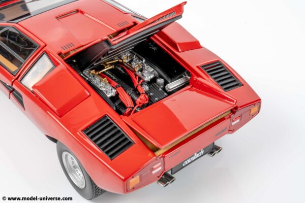 Kyosho - 1:18 Lamborghini Countach LP400 1974 Red - Diecast Model 25 kyosho 08321rt lamborghini countach lp400 s red diecast model 05