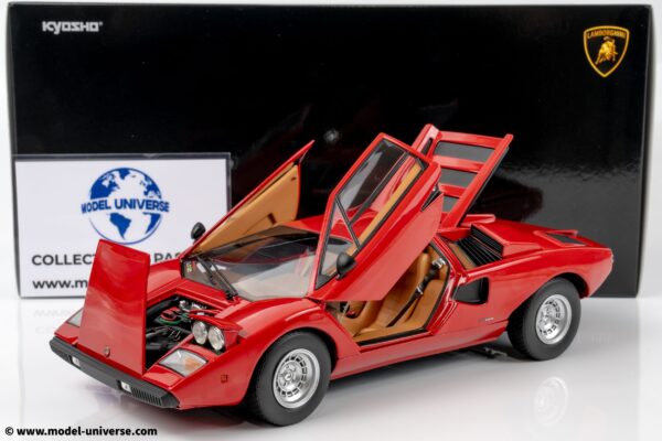 Kyosho - 1:18 Lamborghini Countach LP400 1974 Red - Diecast Model 17 kyosho 08321rt lamborghini countach lp400 s red diecast model 14