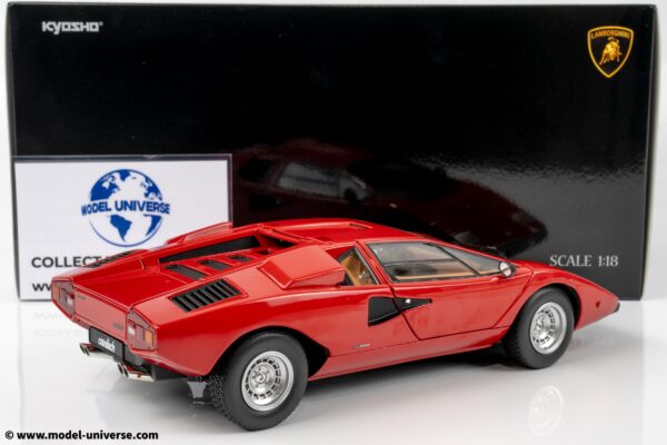 Kyosho - 1:18 Lamborghini Countach LP400 1974 Red - Diecast Model 19 kyosho 08321rt lamborghini countach lp400 s red diecast model 16
