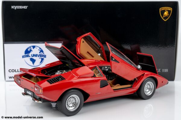 Kyosho - 1:18 Lamborghini Countach LP400 1974 Red - Diecast Model 18 kyosho 08321rt lamborghini countach lp400 s red diecast model 17