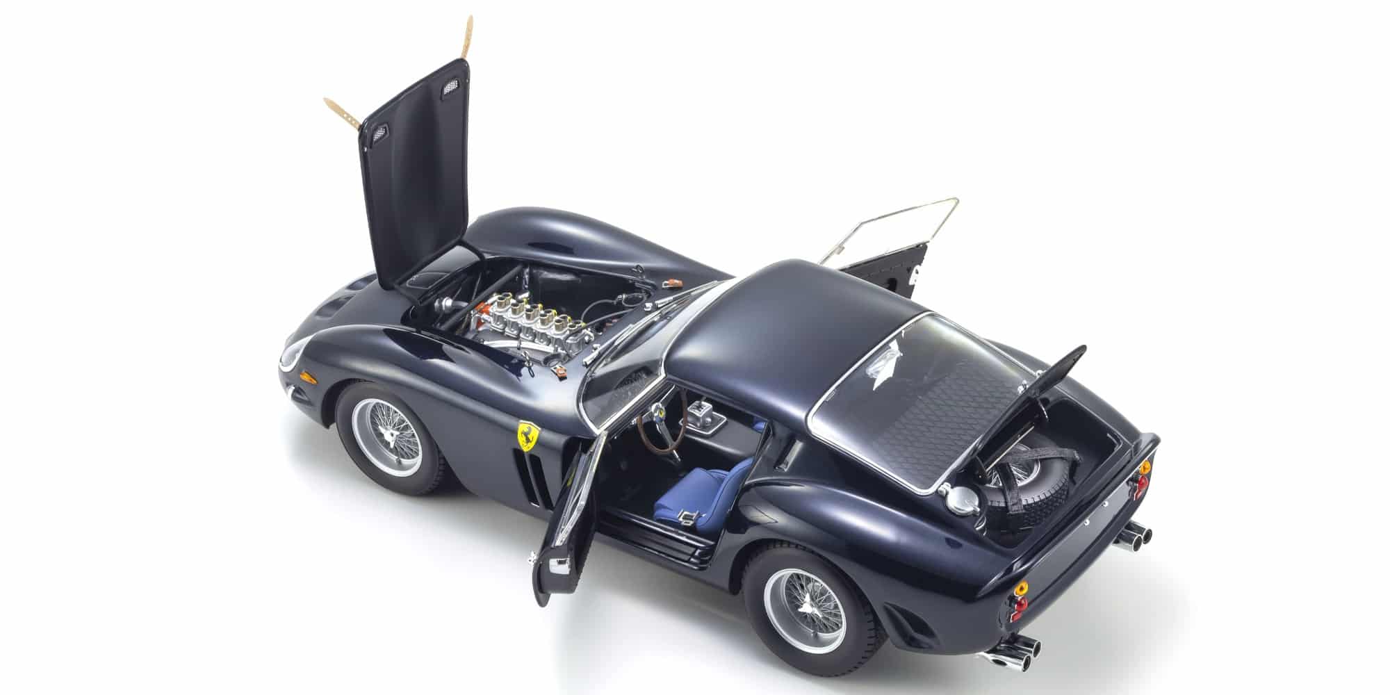 Kyosho 1:18 Ferrari 250 GTO 1963 Dark Blue (Blu Scuro) (KS08438H) Diecast Model 4 Kyosho 1:18 Ferrari 250 GTO 1963 Dark Blue (Blu Scuro) (KS08438H) Diecast Model